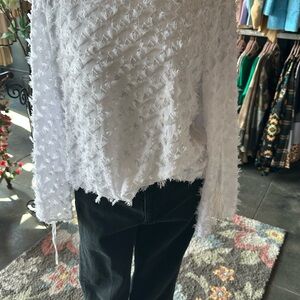 NIC+ZOE Textured White Blouse